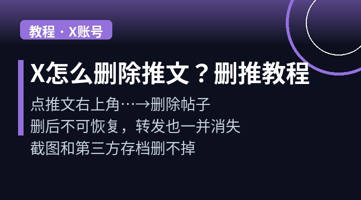 X（Twitter）怎么删除推文